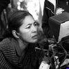 Ángeles Cruz en el set, cortesía directora