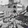 La Plaza Principal en día de Carnaval, Mérida, tomada por Francisco Gómez Rul, publicada en "Yucatán Ilustrado". Archivos de la familia Barbachano Gómez Rul, proporcionados por don Fernando Eugenio Barbachano Herrero ©Mayaland