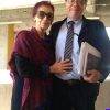 Marcela Fernández Violante con Manuel López Monroy, director de la ENAC, cortesía Tere Carvajal Juárez Soto