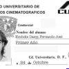 Credencial del Centro Universitario de Estudios Cinematográficos (CUEC). Archivo Escuela Nacional de Artes Cinematográficas (ENAC).
