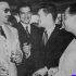 Jorge Negrete, Víctor Manuel Mendoza, Luis Spota y acompañada, tomada de "La Época de Oro sin Nostalgia. Luis Spota en el cine 1949-1959" de Elda Peralta