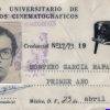 Credencial del CUEC de Rafael Montero, cortesía director