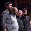 Izquierda a derecha: Arturo Díaz Santana, y algunos miembros del grupo musical Santa Sabina: Patricio Iglesias, Poncho Figueroa y Aldo Max, en la presentación de "Rita, el documental", en el Festival Internacional de Cine en Guadalajara (FICG 09/03/2018).